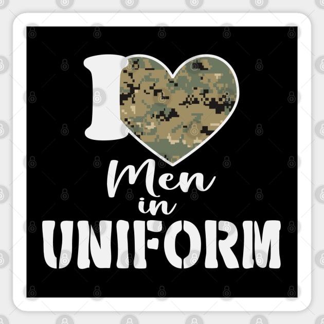 I Love Men In Uniform Sticker by Etopix